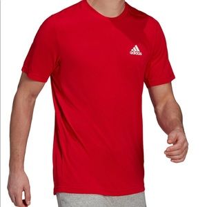 Adidas Aeroready Red Short Sleeve Shirt